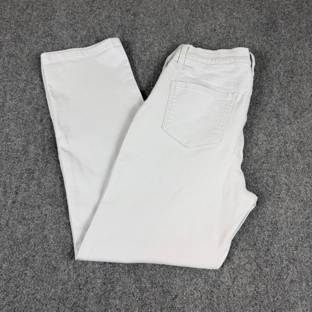 Gloria Vanderbilt Amanda High Rise Straight Leg Jeans Light Gray Size 10